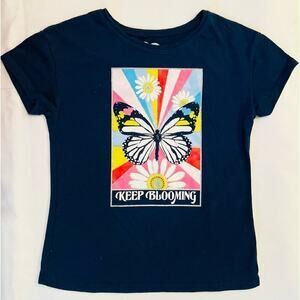 365 Kids from Garanimals blue butterfly “Keep Blooming” graphic t-shirt - size 6